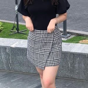 Houndstooth Skirt